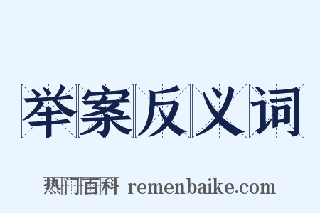 举案反义词是什么意思的图片